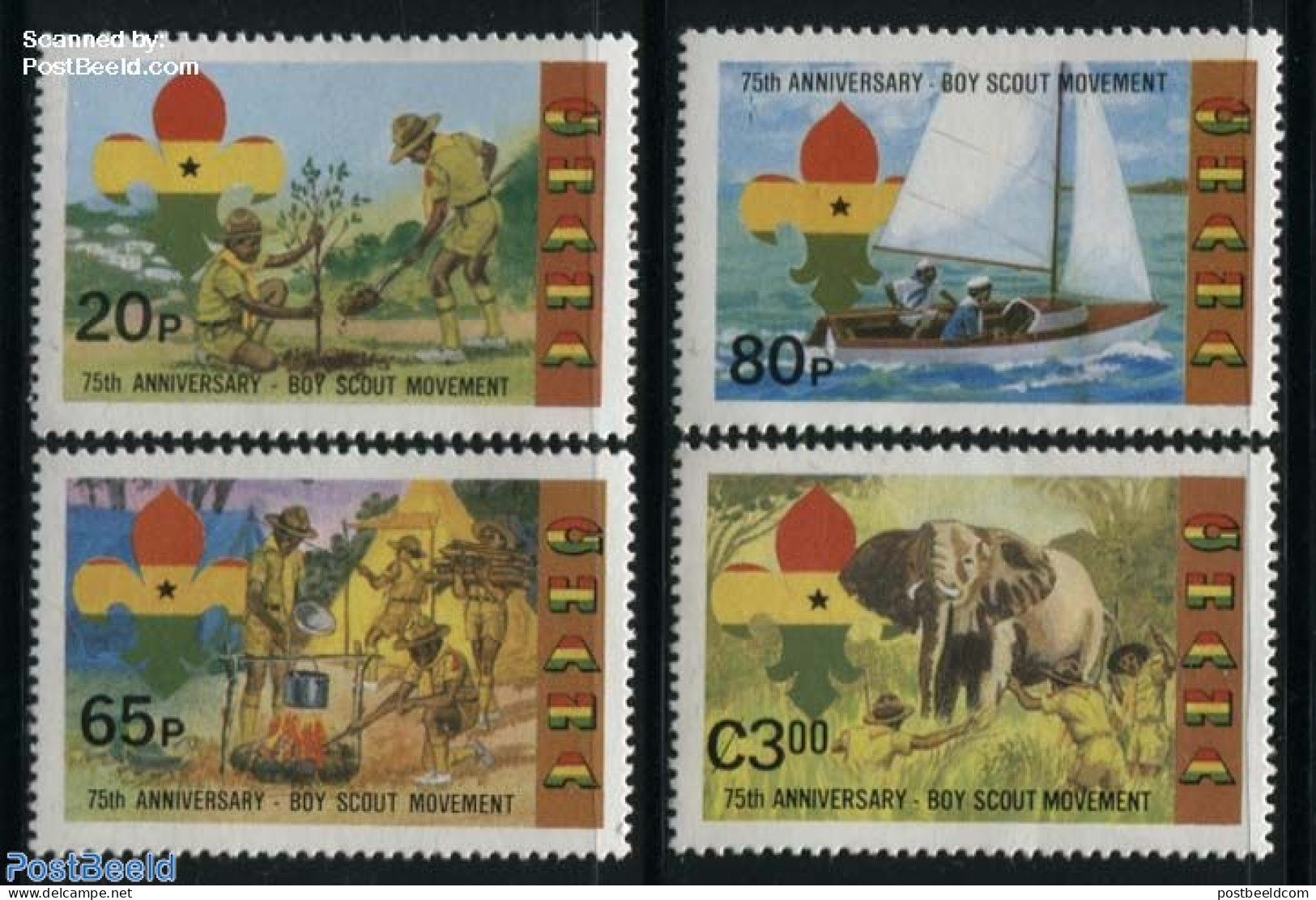 Ghana 1982 Scouting 4v, Mint NH, Sport - Scouting - Other & Unclassified