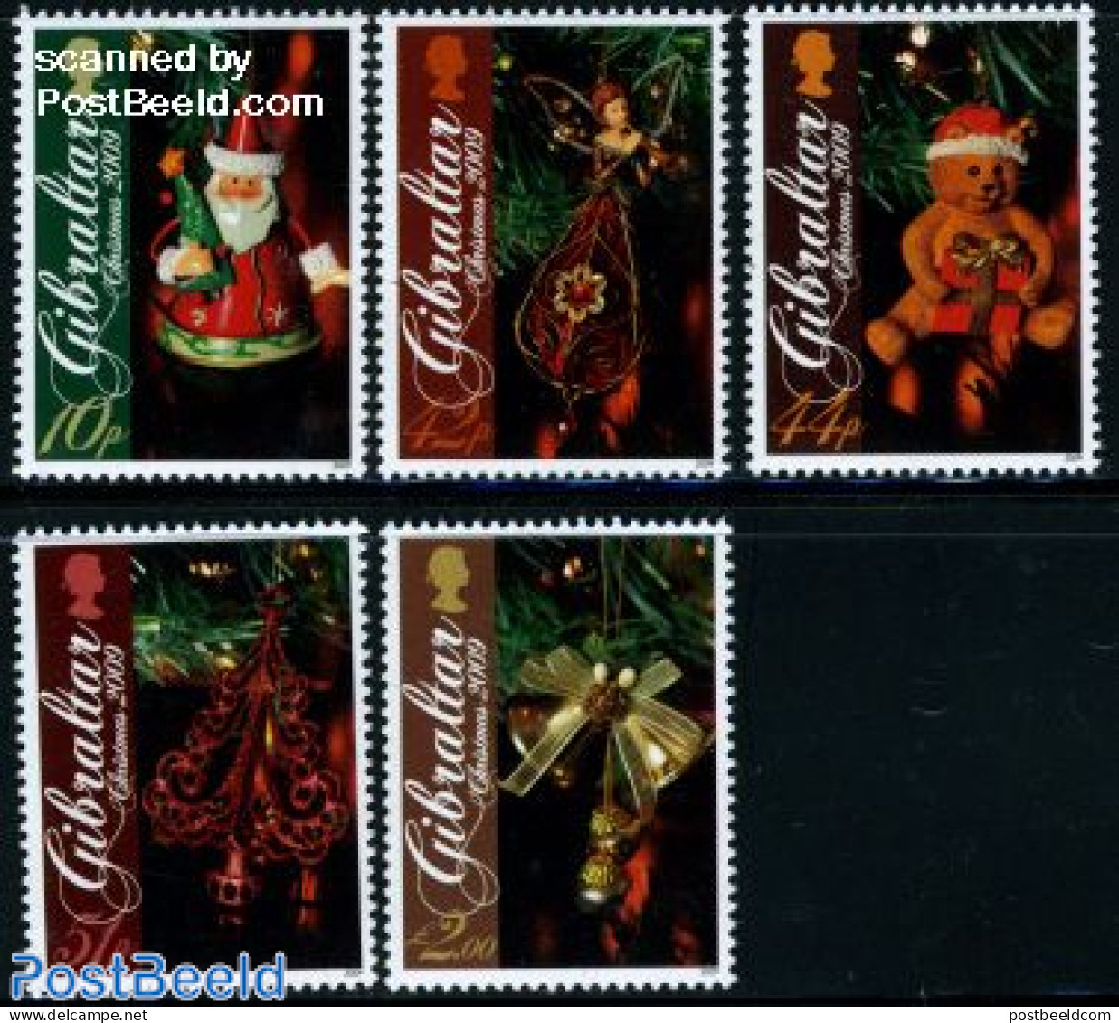 Gibraltar 2009 Christmas 5v, Mint NH, Religion - Various - Christmas - Teddy Bears - Toys & Children's Games - Christmas