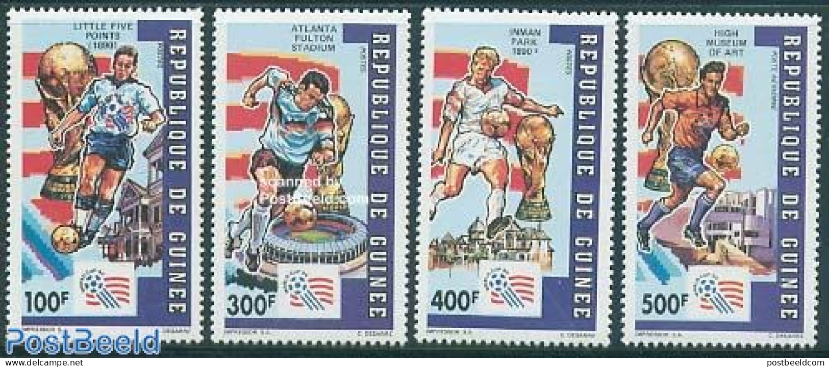 Guinea, Republic 1992 World Cup Football 4v, Mint NH, Sport - Football - Other & Unclassified