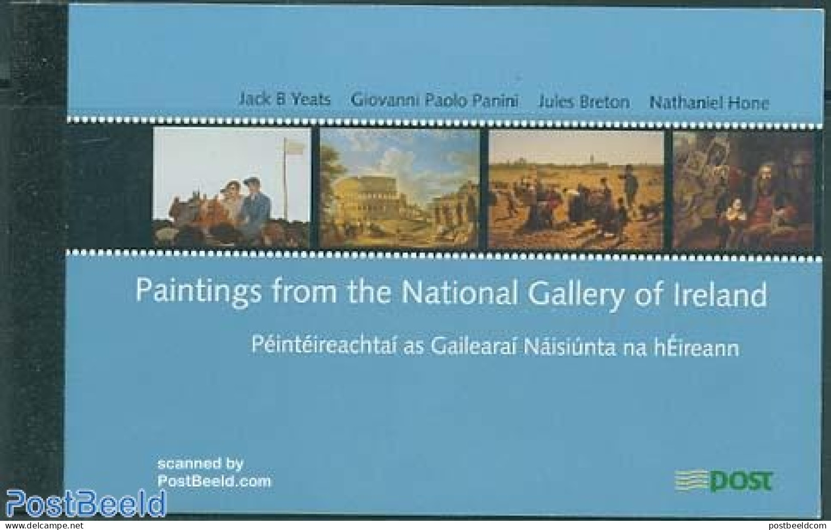 Ireland 2002 National Gallery Prestige Booklet, Mint NH, Stamp Booklets - Art - Paintings - Ongebruikt