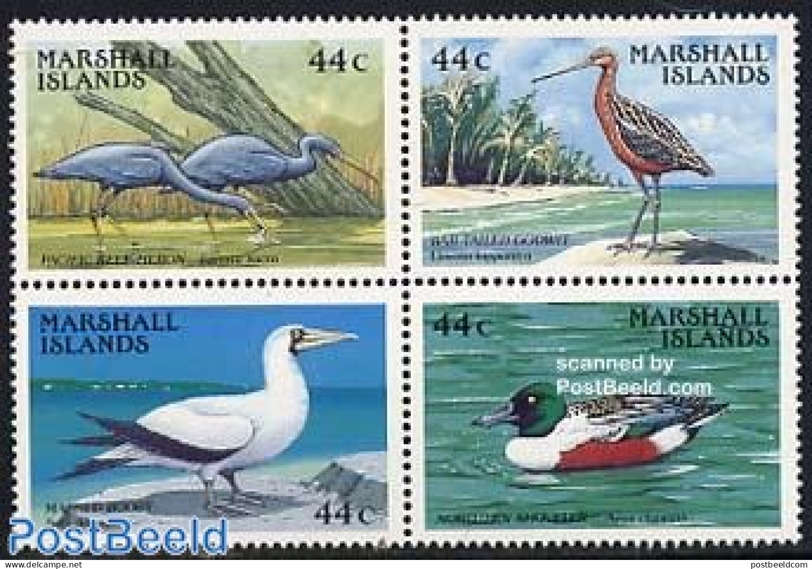 Marshall Islands 1988 Birds 4v [+], Mint NH, Nature - Birds - Ducks - Other & Unclassified