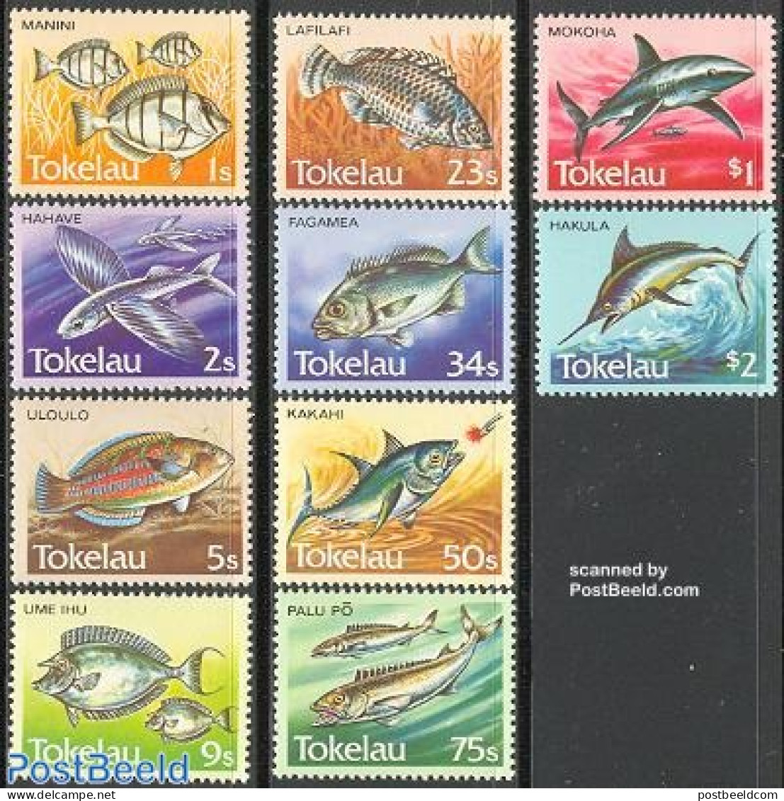 Tokelau Islands 1984 Definitives, Fish 10v, Mint NH, Nature - Fish - Peces