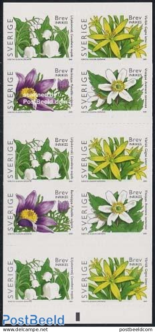 Sweden 2005 Flowers Booklet, Mint NH, Nature - Flowers & Plants - Stamp Booklets - Ungebraucht