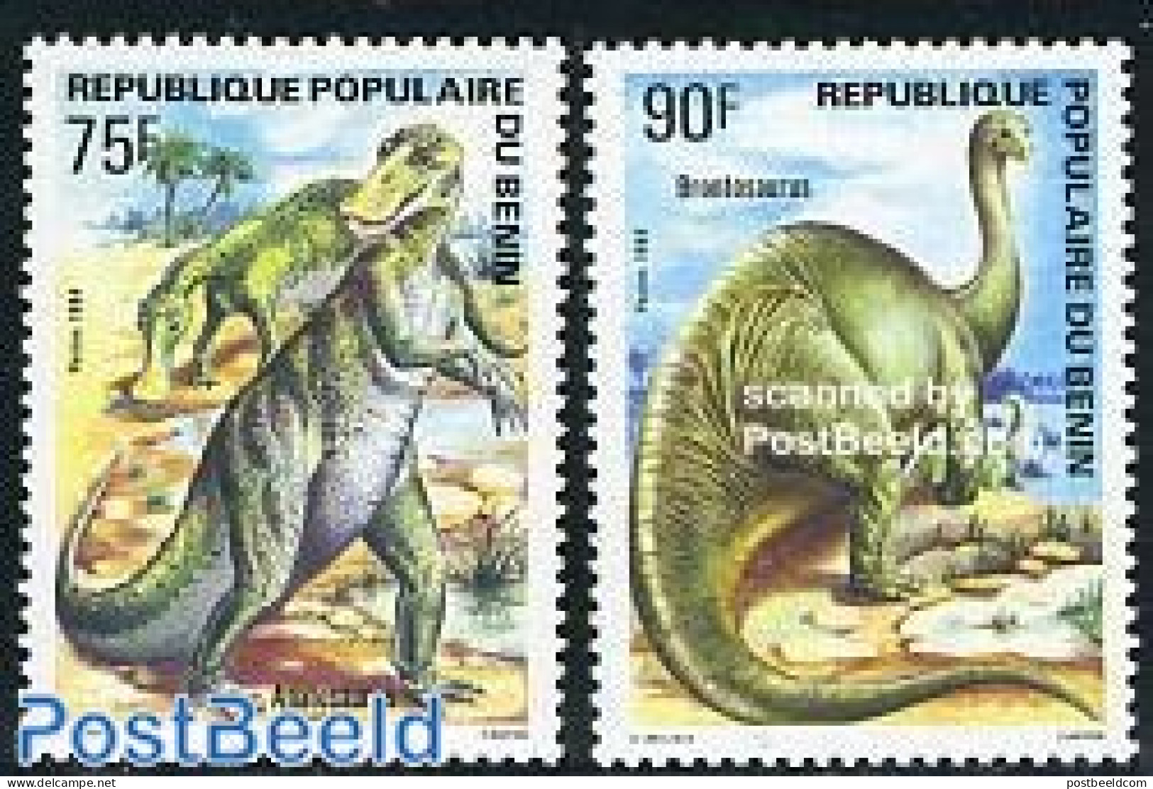Benin 1984 Prehistoric Animals 2v, Mint NH, Nature - Prehistoric Animals - Nuovi