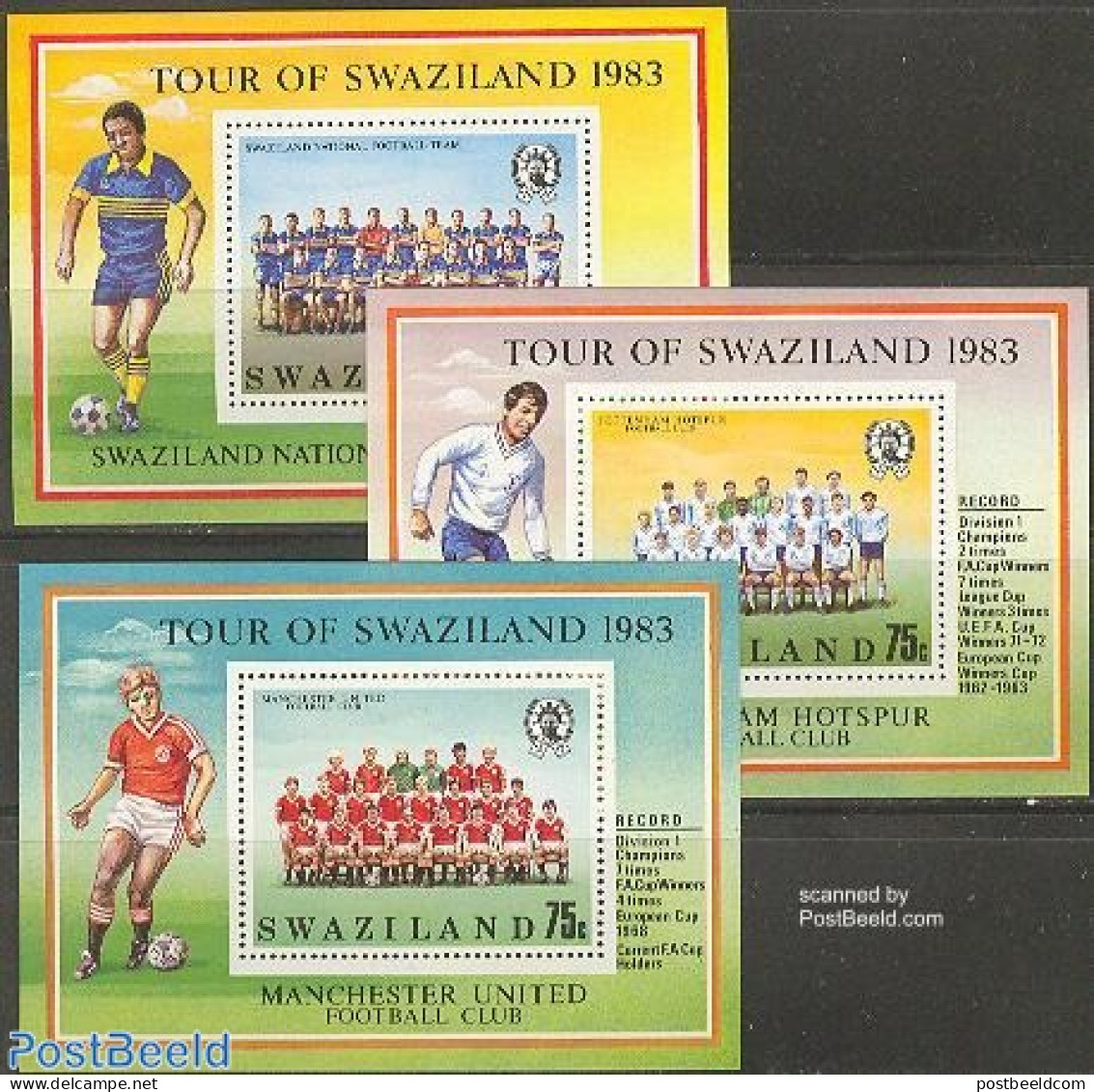 Eswatini/Swaziland 1983 Football 3 S/s, Mint NH, Sport - Football - Swaziland (1968-...)
