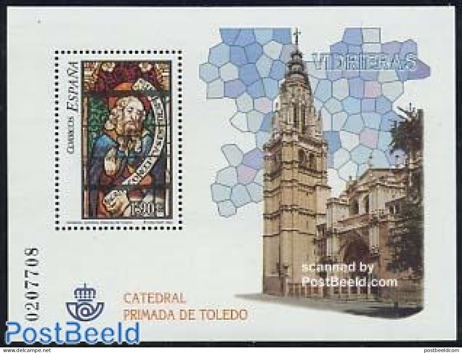 Spain 2004 Stained Glass S/s, Mint NH, Religion - Churches, Temples, Mosques, Synagogues - Art - Stained Glass And Win.. - Unused Stamps
