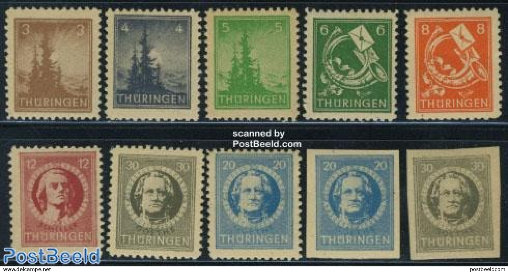 Germany, DDR 1945 Thueringen, Definitives 10v, Mint NH - Ongebruikt