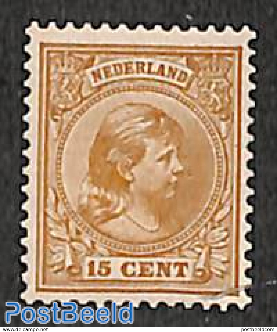 Netherlands 1891 15c, Brown, Stamp Out Of Set, Unused (hinged) - Nuovi