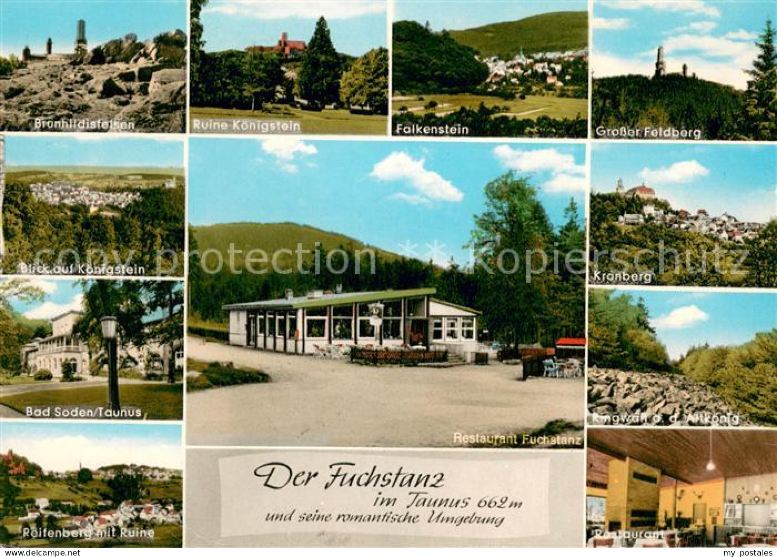 73655696 Taunus Region Brundhildisfelsen Ruine Koenigstein Falkenstein Gr Feldbe - Da Identificare