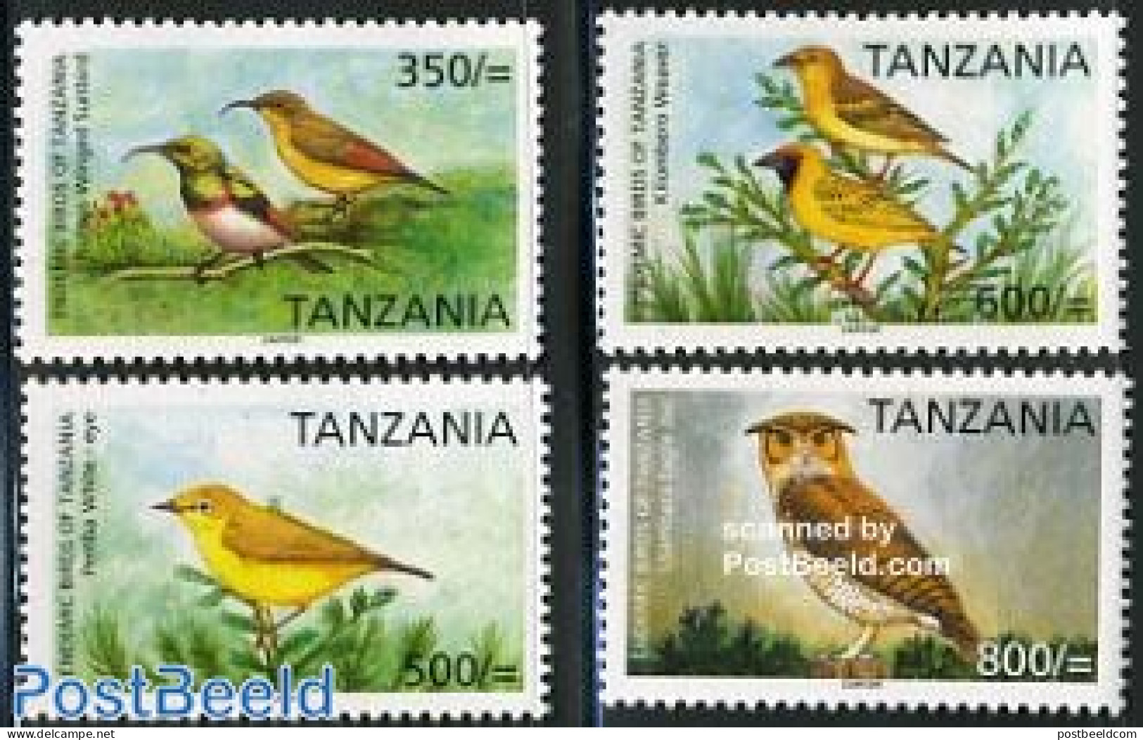 Tanzania 2006 Birds 4v, Mint NH, Nature - Birds - Birds Of Prey - Owls - Tansania (1964-...)