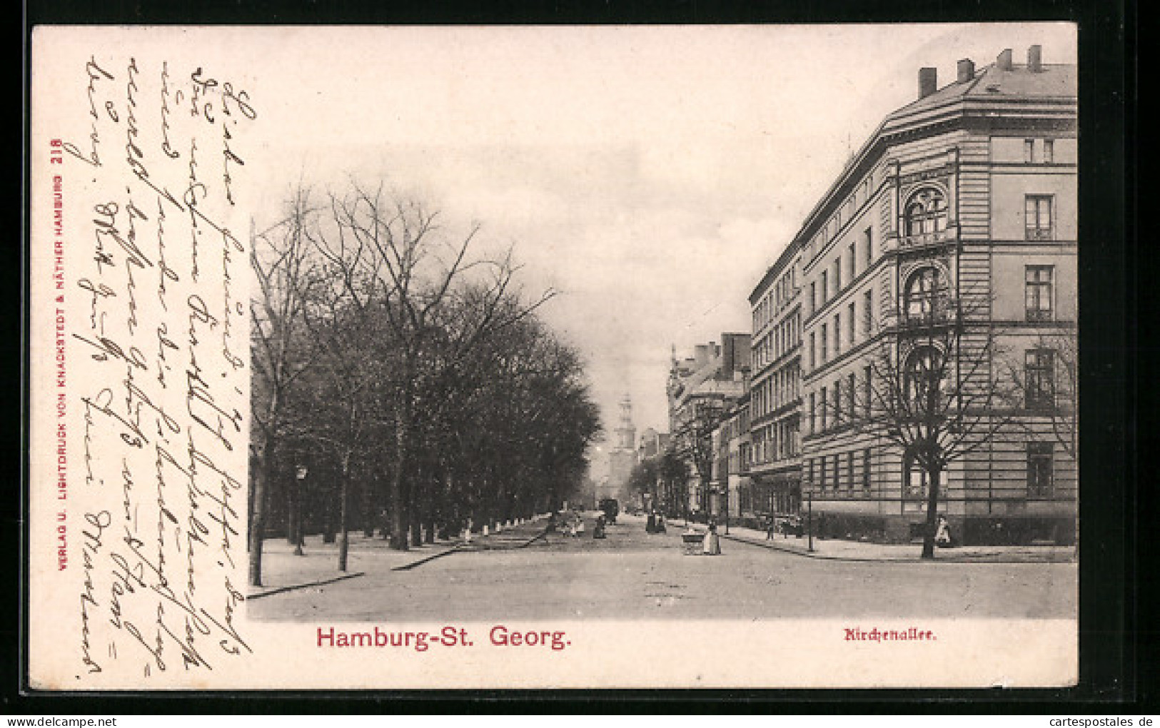 AK Hamburg-St. Georg, Strassenpartie In Der Kirchenallee  - Mitte