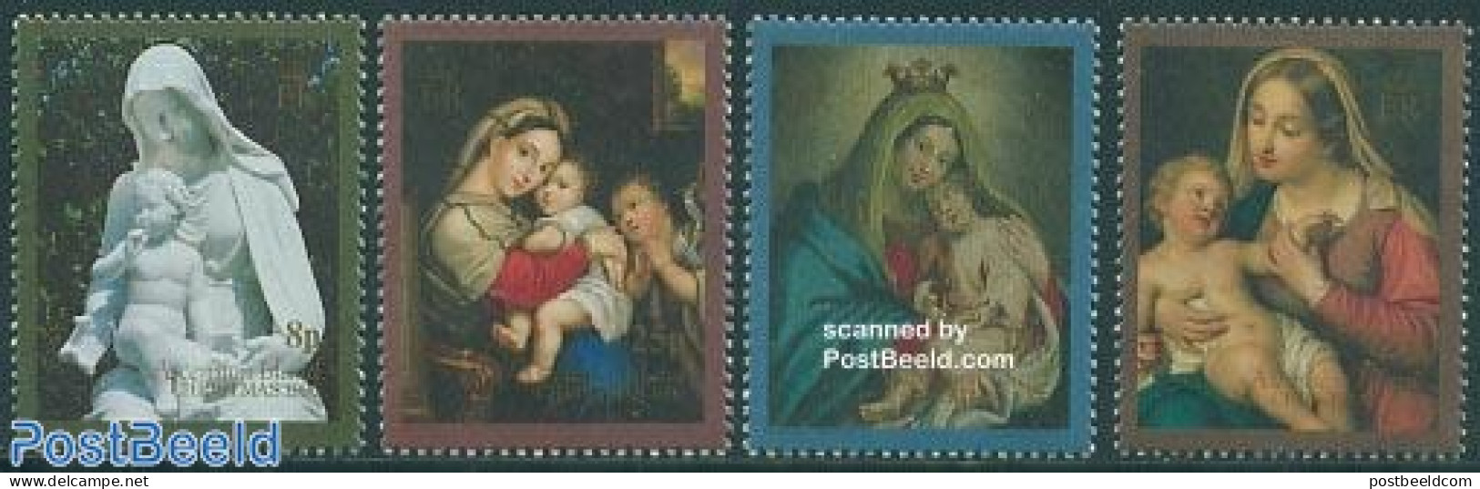 Ascension 1990 Christmas, Religious Art 4v, Mint NH, Religion - Christmas - Art - Paintings - Sculpture - Christmas