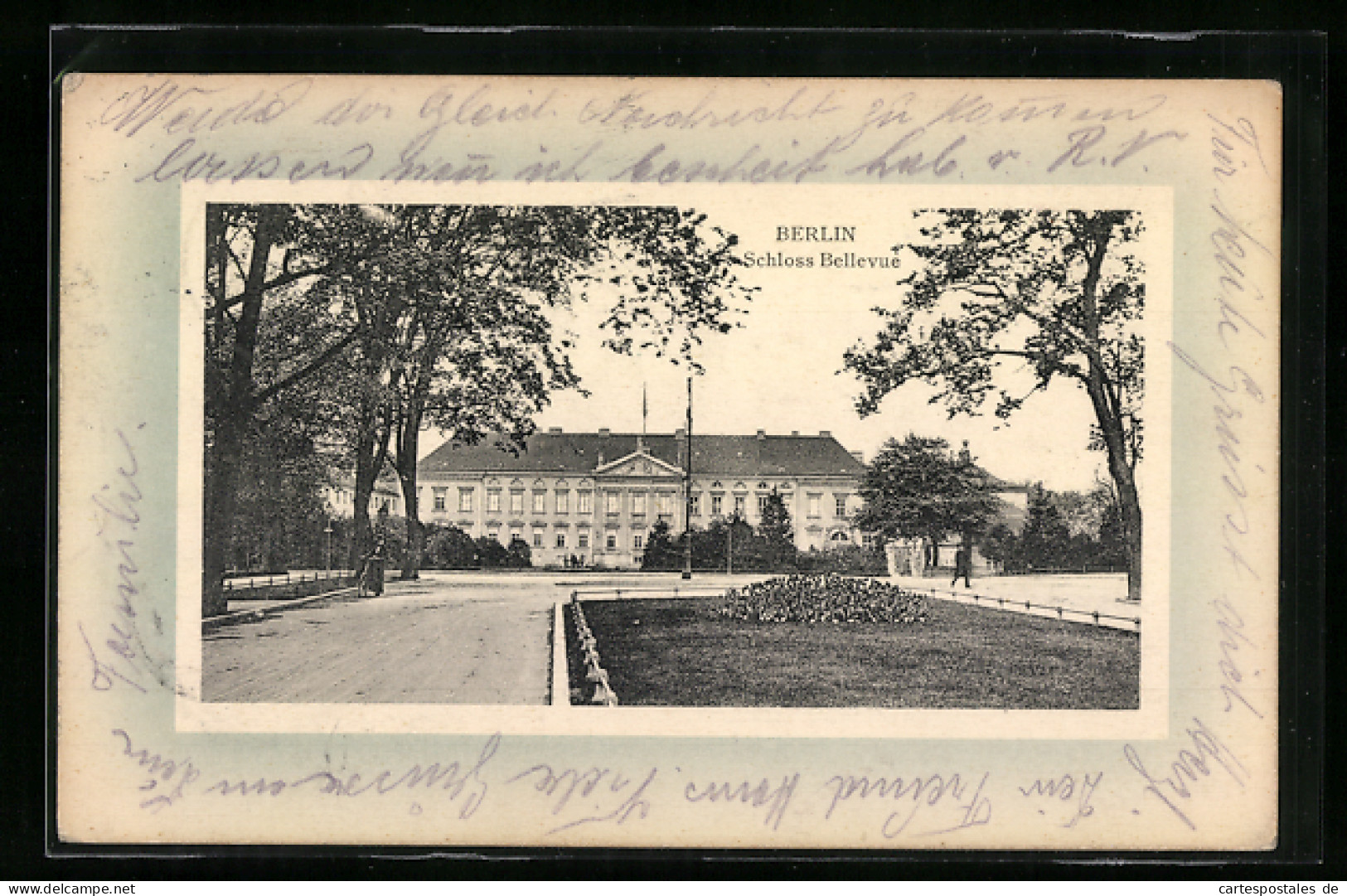 AK Berlin-Tiergarten, Schloss Bellevue Aus Den Anlagen Gesehen  - Tiergarten