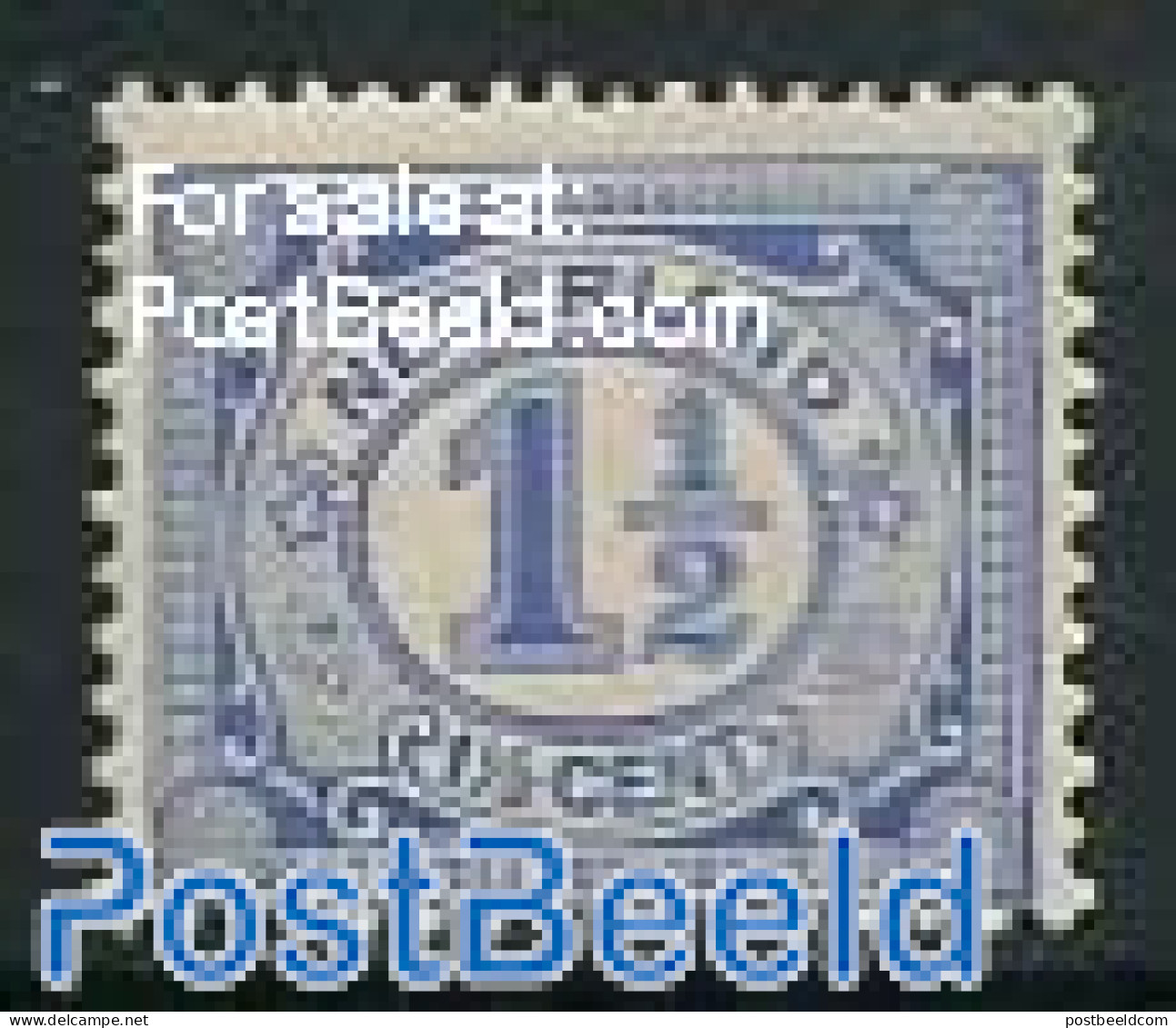 Netherlands 1899 1.5c, Ultramarin, Stamp Out Of Set, Unused (hinged) - Ongebruikt