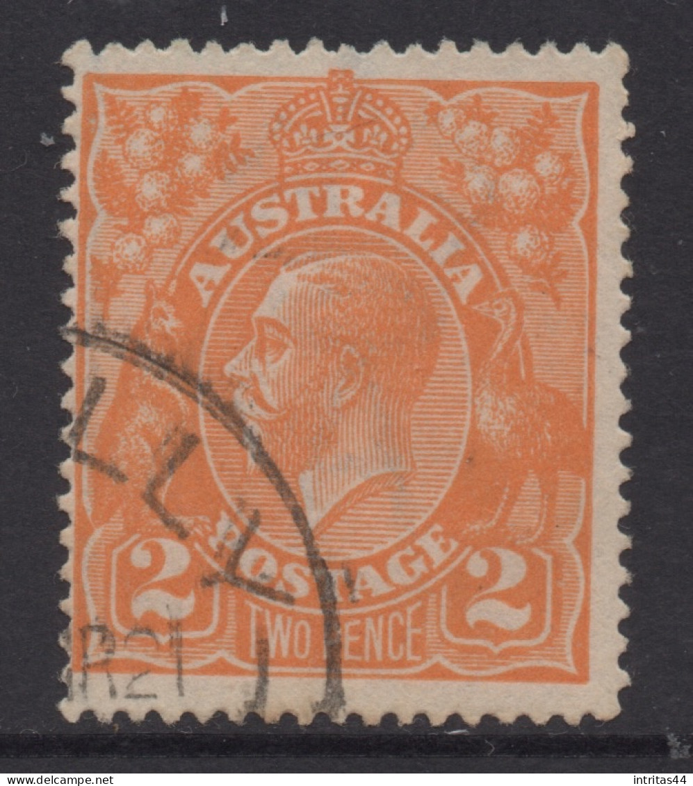 AUSTRALIA 1920  2d BROWN - ORANGE KGV STAMP  PERF.14 1st.WMK SG.62  VFU - Usati