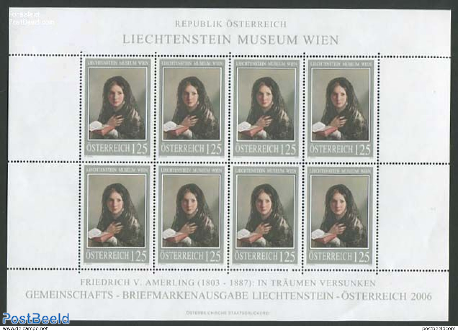 Austria 2006 Liechtenstein Museum M/s, Mint NH, Various - Joint Issues - Art - Museums - Paintings - Unused Stamps