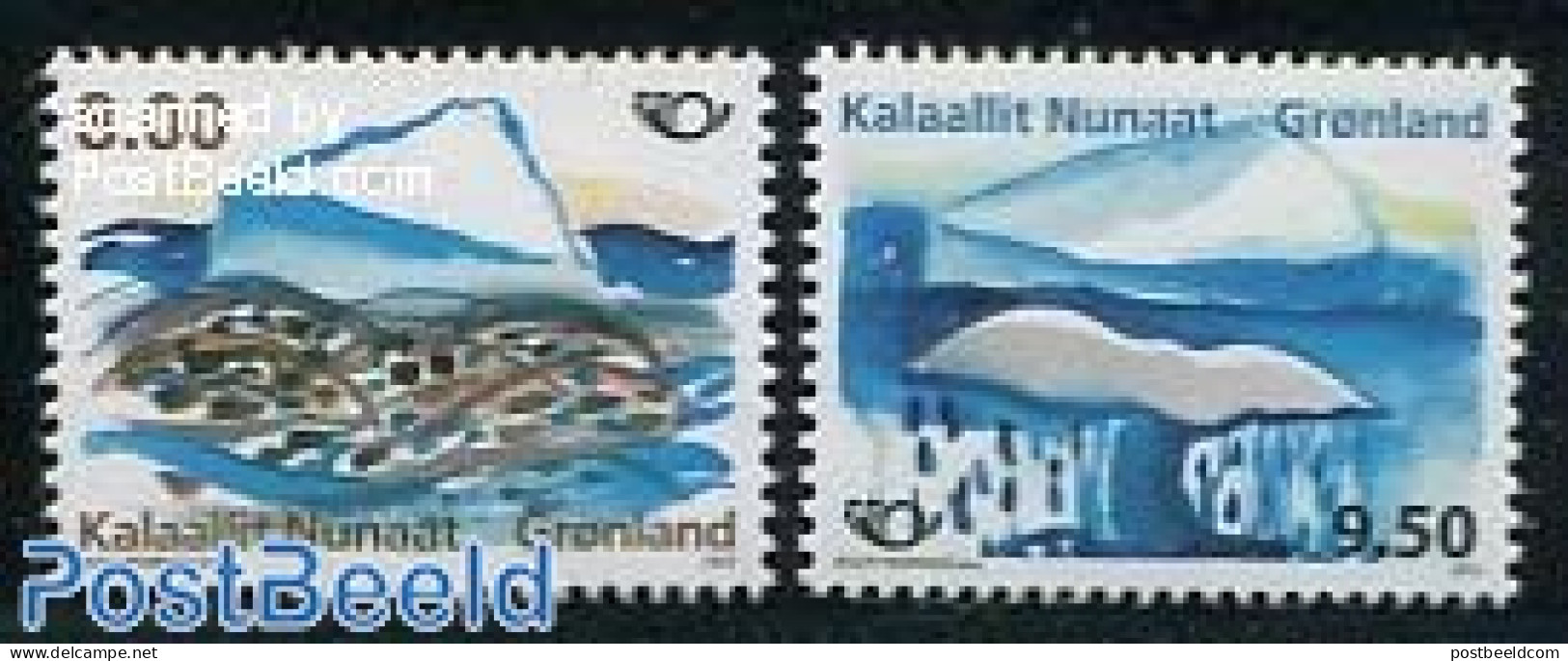 Greenland 2012 Norden 2v, Mint NH, History - Nature - Europa Hang-on Issues - Sea Mammals - Ungebraucht