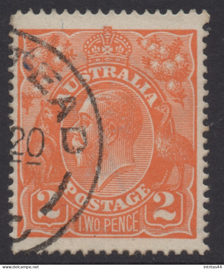 AUSTRALIA 1920  2d BROWN - ORANGE KGV STAMP  PERF.14 1st.WMK SG.62  VFU - Oblitérés