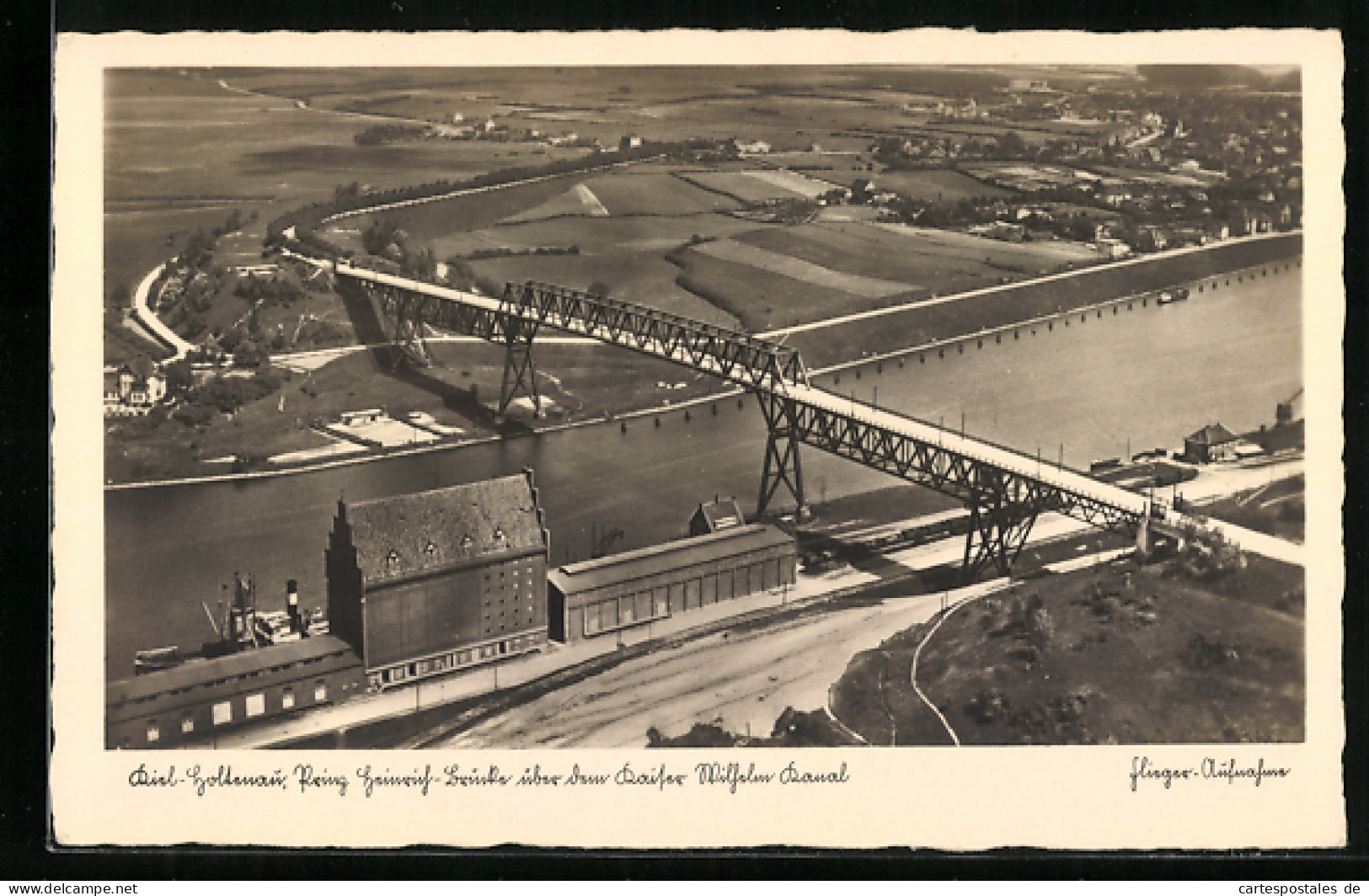 AK Kiel-Holtenau, Prinz Heinrich-Brücke übder Dem Kaiser Wilhelm-Kanal  - Kiel