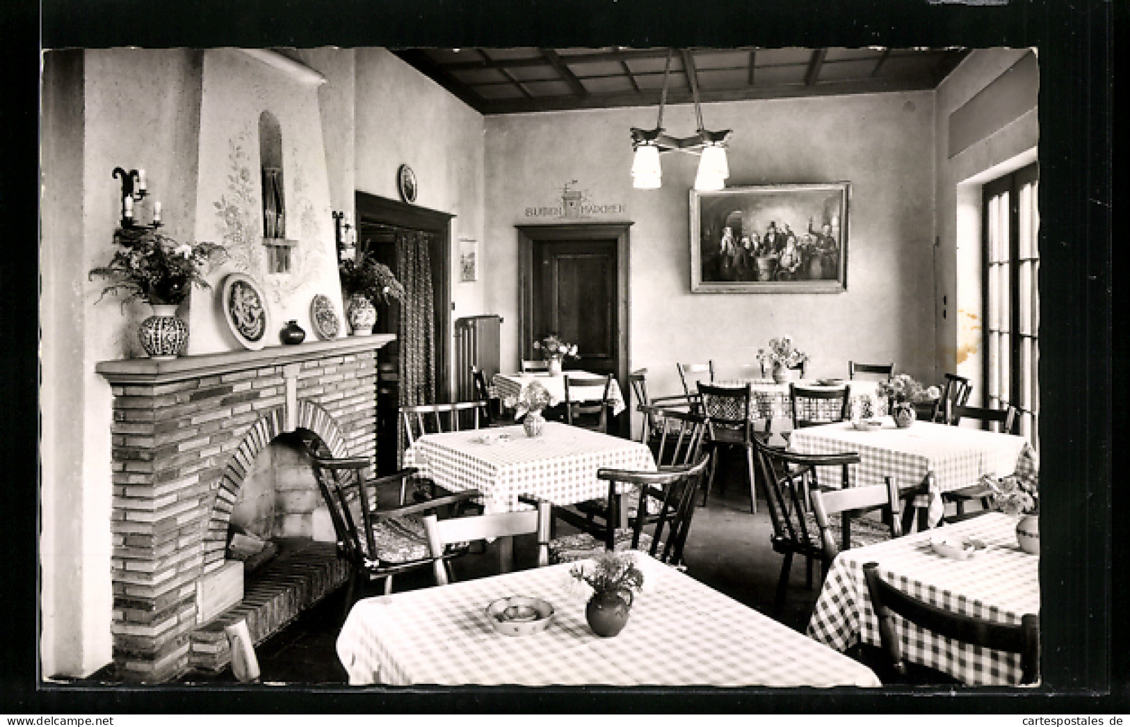 AK Rüdesheim Am Rhein, Gasthof Rüdesheimer Bauernstube, Kaminzimmer  - Rüdesheim A. Rh.