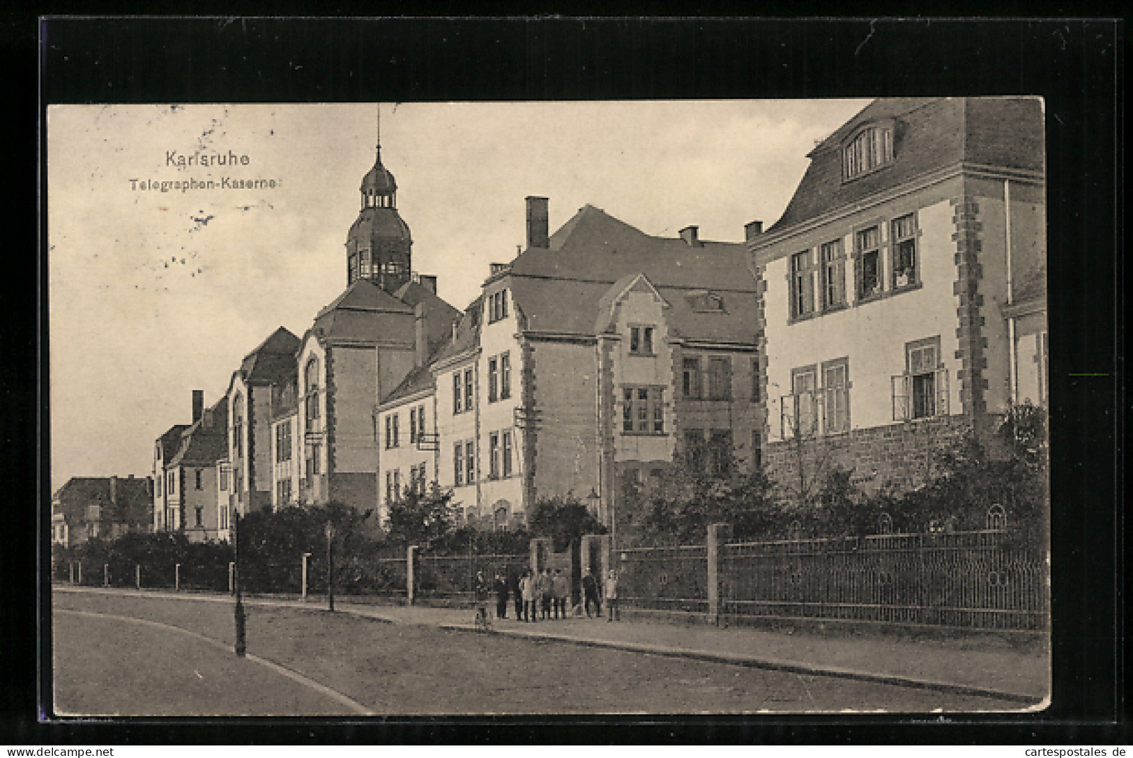 AK Karlsruhe, Telegraphen-Kaserne  - Karlsruhe