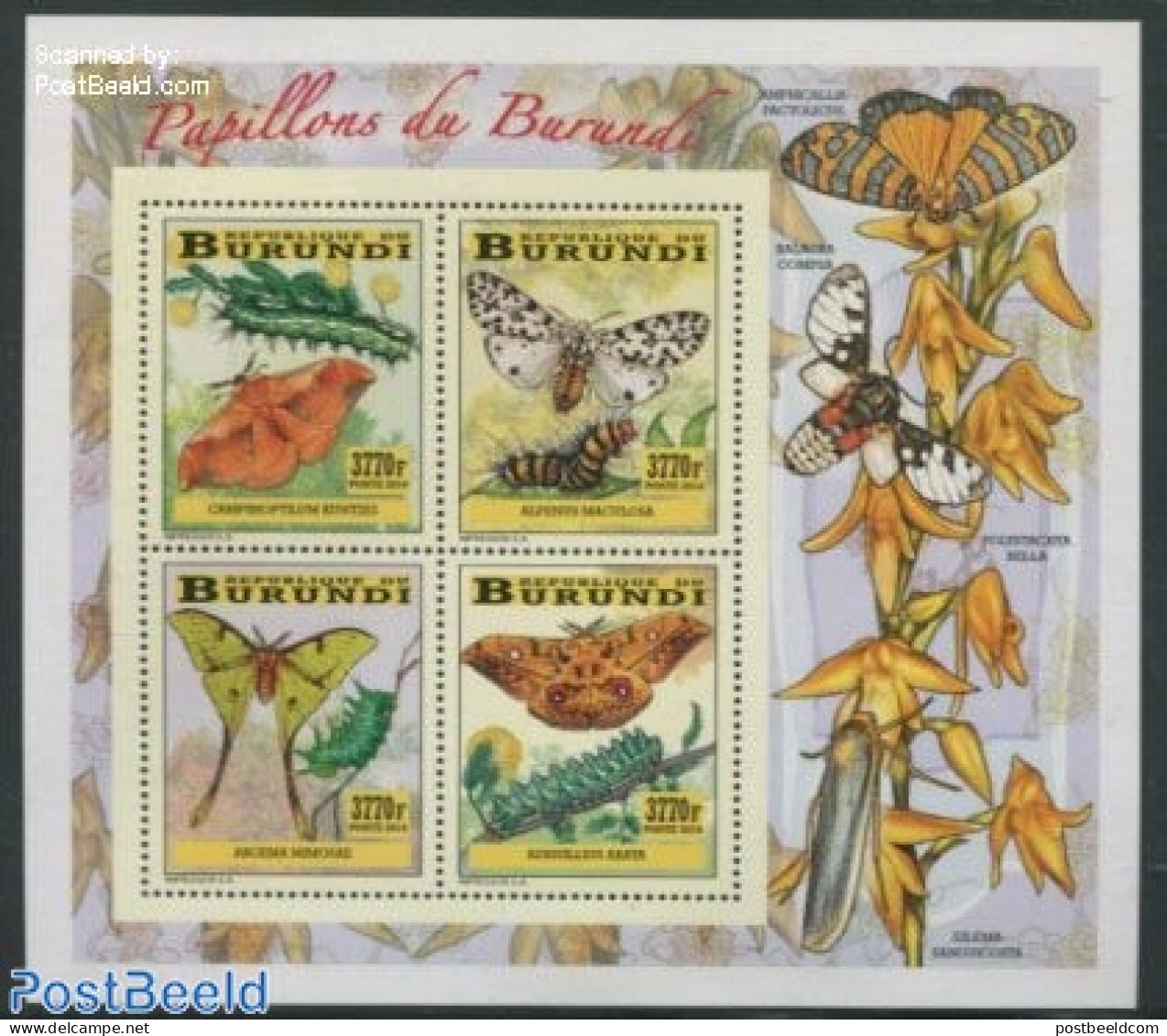 Burundi 2014 Butterflies S/s, Mint NH, Nature - Butterflies - Otros & Sin Clasificación
