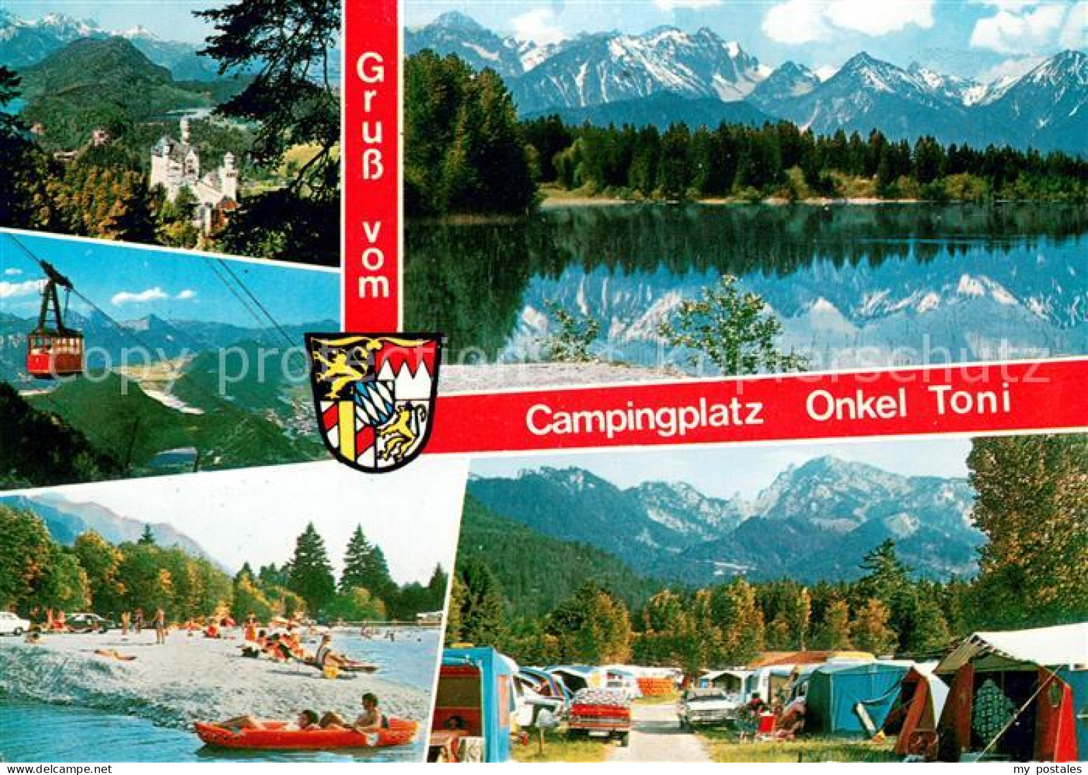 73655573 Fuessen Allgaeu Campingplatz Onkel Toni Seilbahn Strand Panorama Fuesse - Fuessen