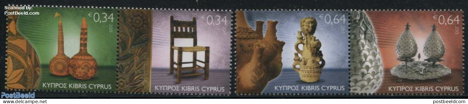 Cyprus 2015 Folk Art 2x2v [:], Mint NH, Art - Art & Antique Objects - Handicrafts - Unused Stamps
