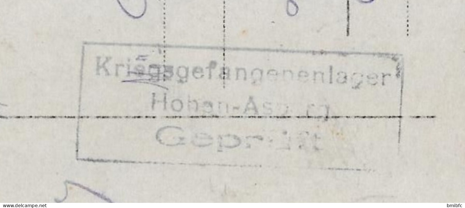 Rappach 1916  .au Dos Tampon Encore Déchiffrable Kriegsgefangenensendung    Hohen-Asperg - Geprüft - Characters