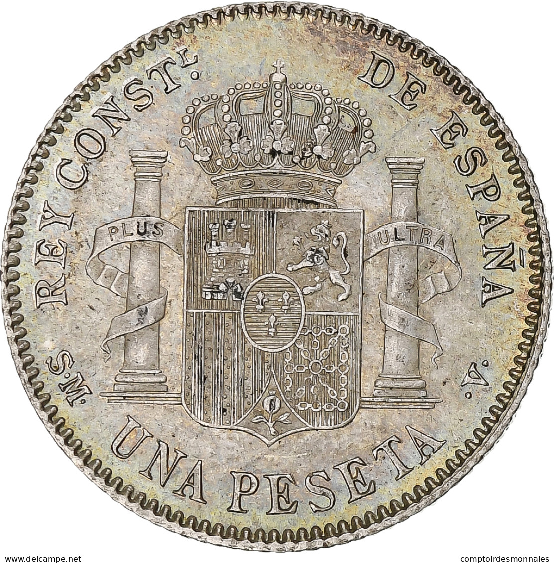 Espagne, Alfonso XIII, Peseta, 1900, Madrid, Argent, TTB+, KM:706 - Premières Frappes