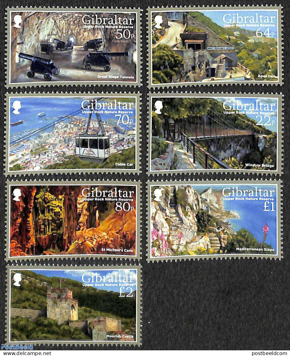 Gibraltar 2017 Upper Rock Nature Reserve 7v, Mint NH, History - Transport - Various - Geology - Cableways - Tourism - .. - Otros (Aire)