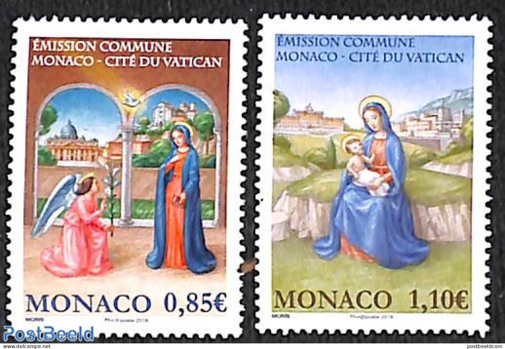 Monaco 2017 Christmas 2v, Mint NH, Religion - Various - Christmas - Joint Issues - Nuevos