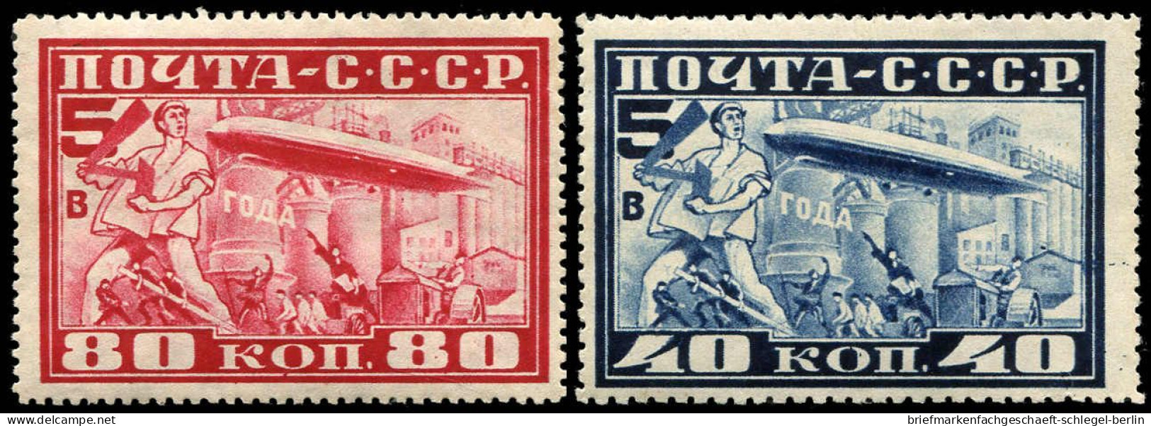 Sowjetunion, 1930, 390B, 391 A, Ungebraucht - Otros & Sin Clasificación
