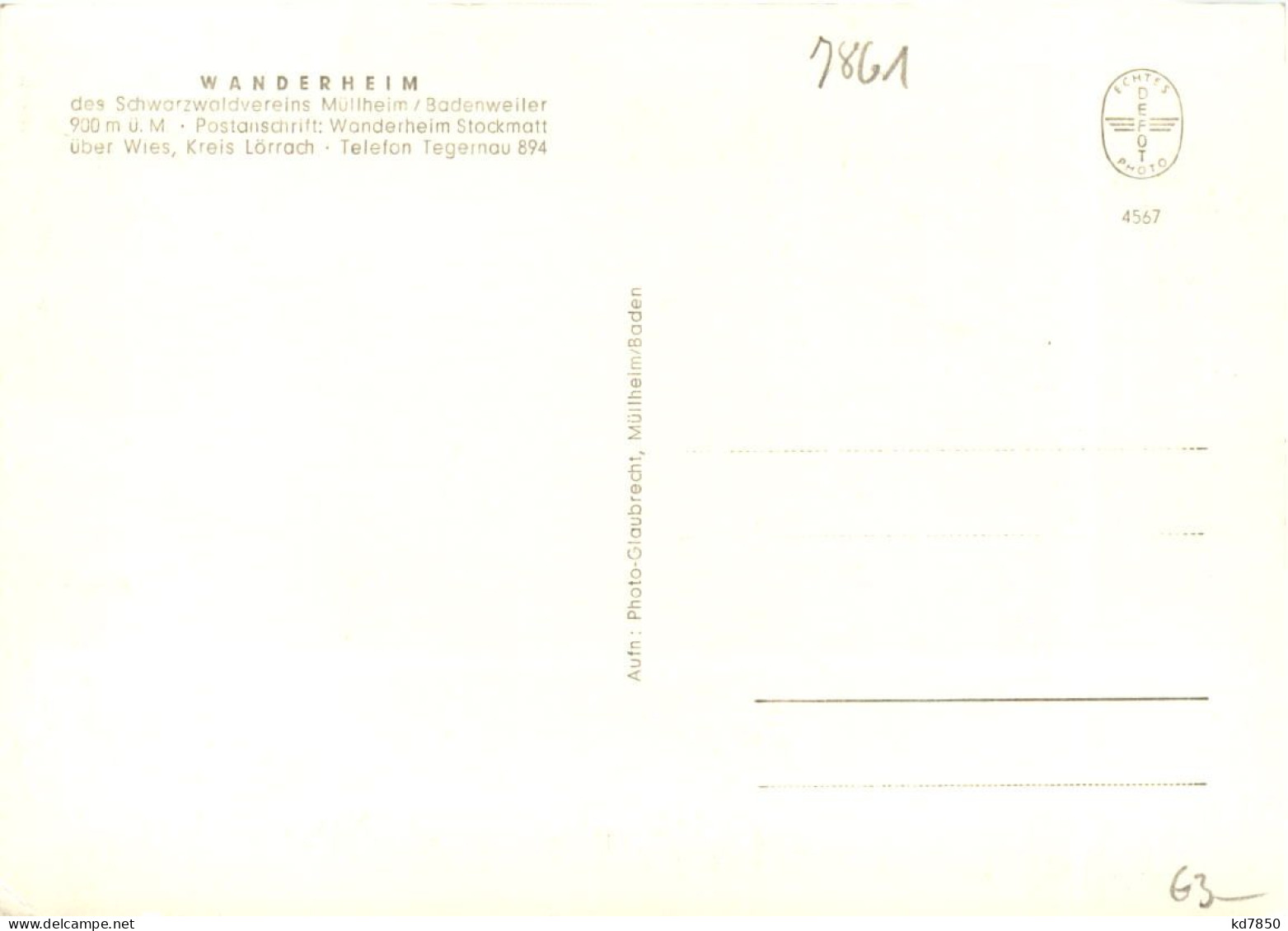 Stockmatt über Wies - Wanderheim - Loerrach