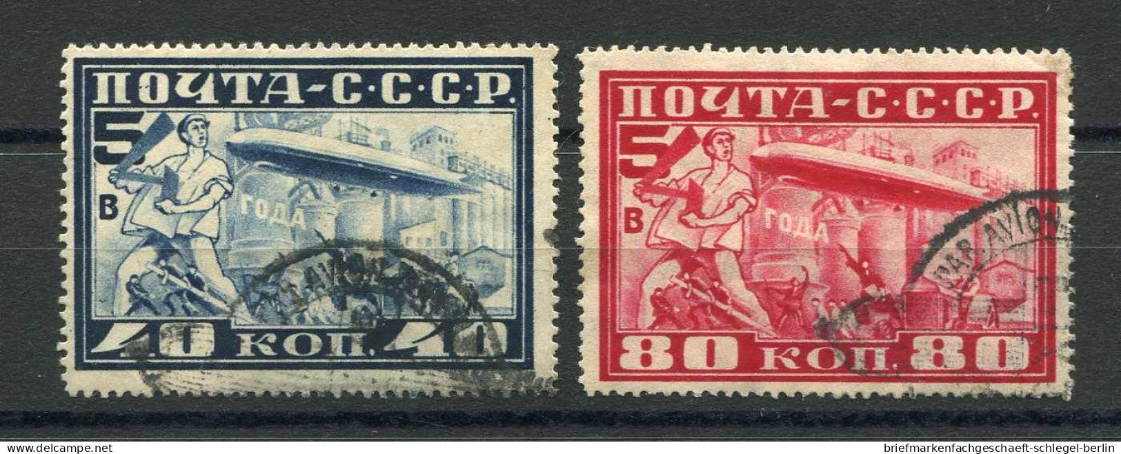 Sowjetunion, 1930, 390-391 A, Gef.gestempelt - Autres & Non Classés