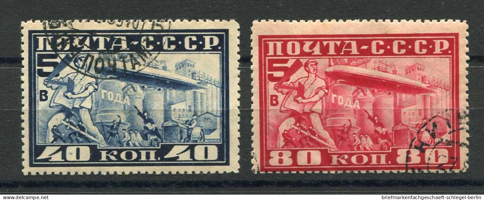 Sowjetunion, 1930, 390 B- 391 B, Gef.gestempelt - Autres & Non Classés