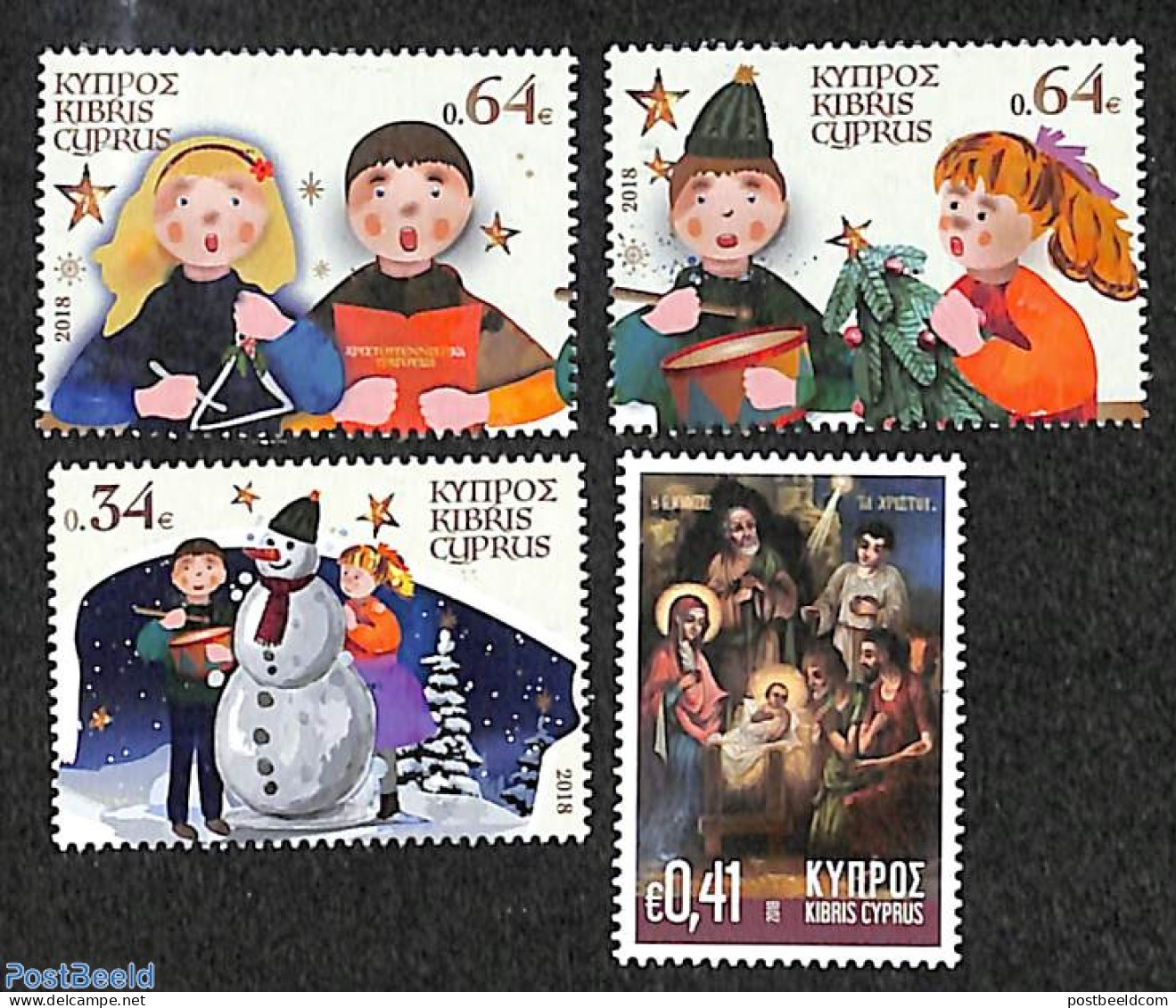 Cyprus 2018 Christmas 4v, Mint NH, Religion - Christmas - Unused Stamps