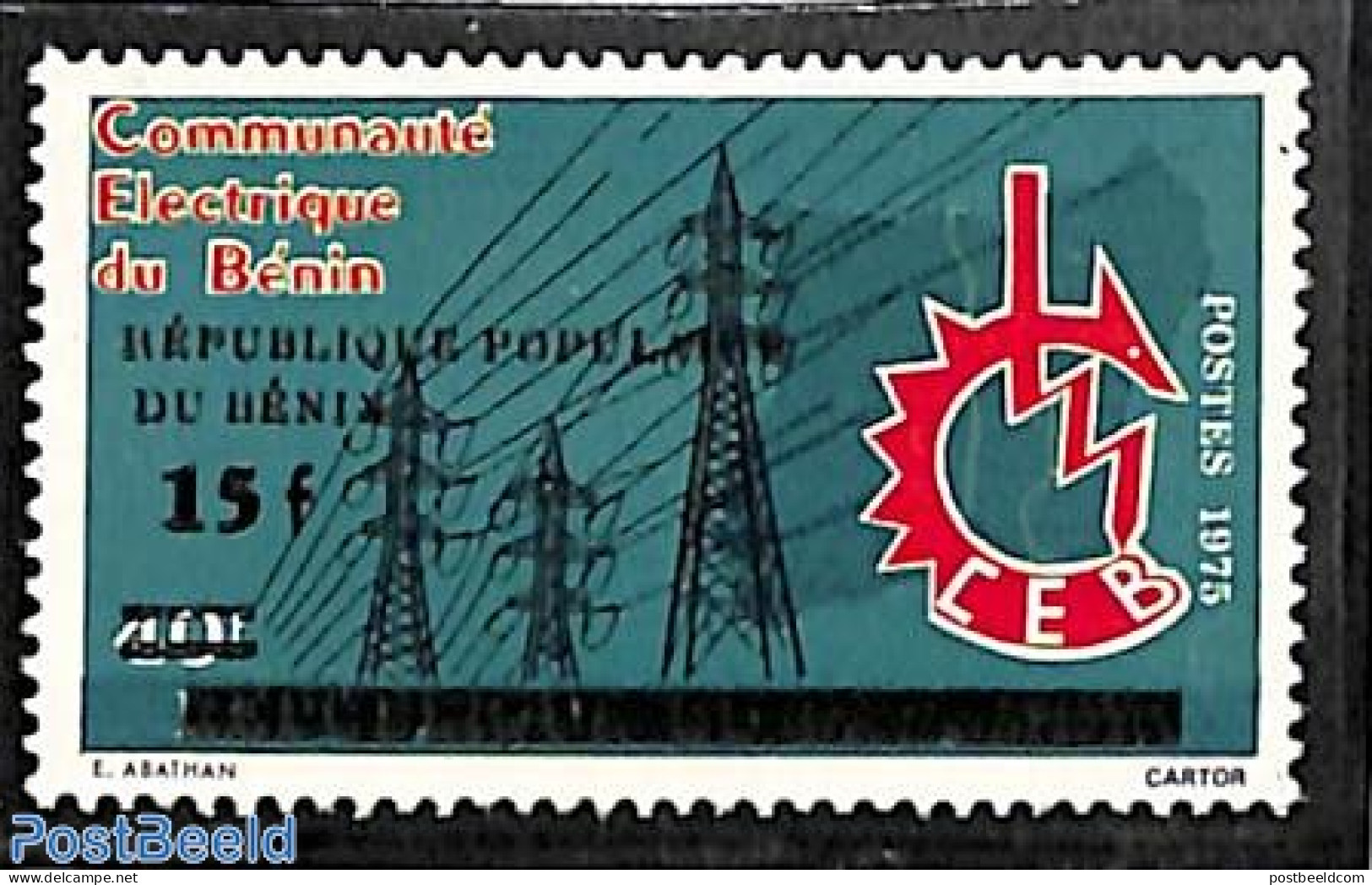 Benin 1985 Overprint 15f On 40f, Mint NH, Science - Telecommunication - Ungebraucht