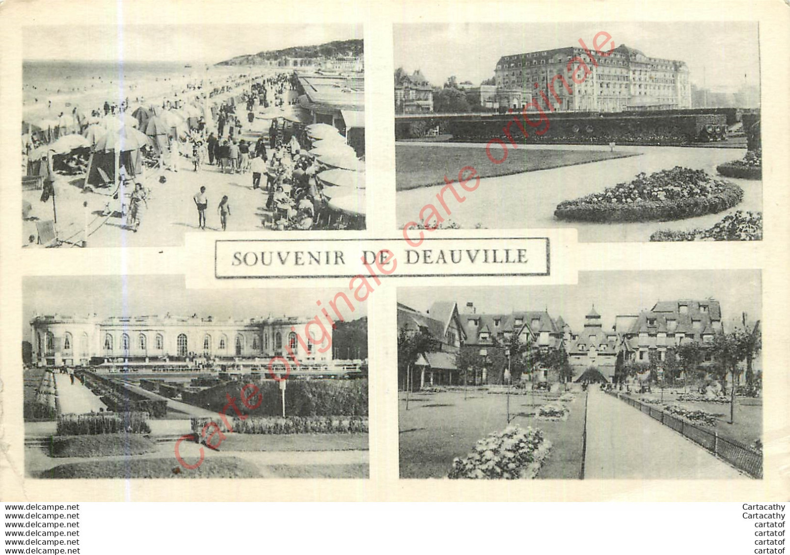 14.  SOUVENIR  De  DEAUVILLE .  CP Multivues . - Deauville