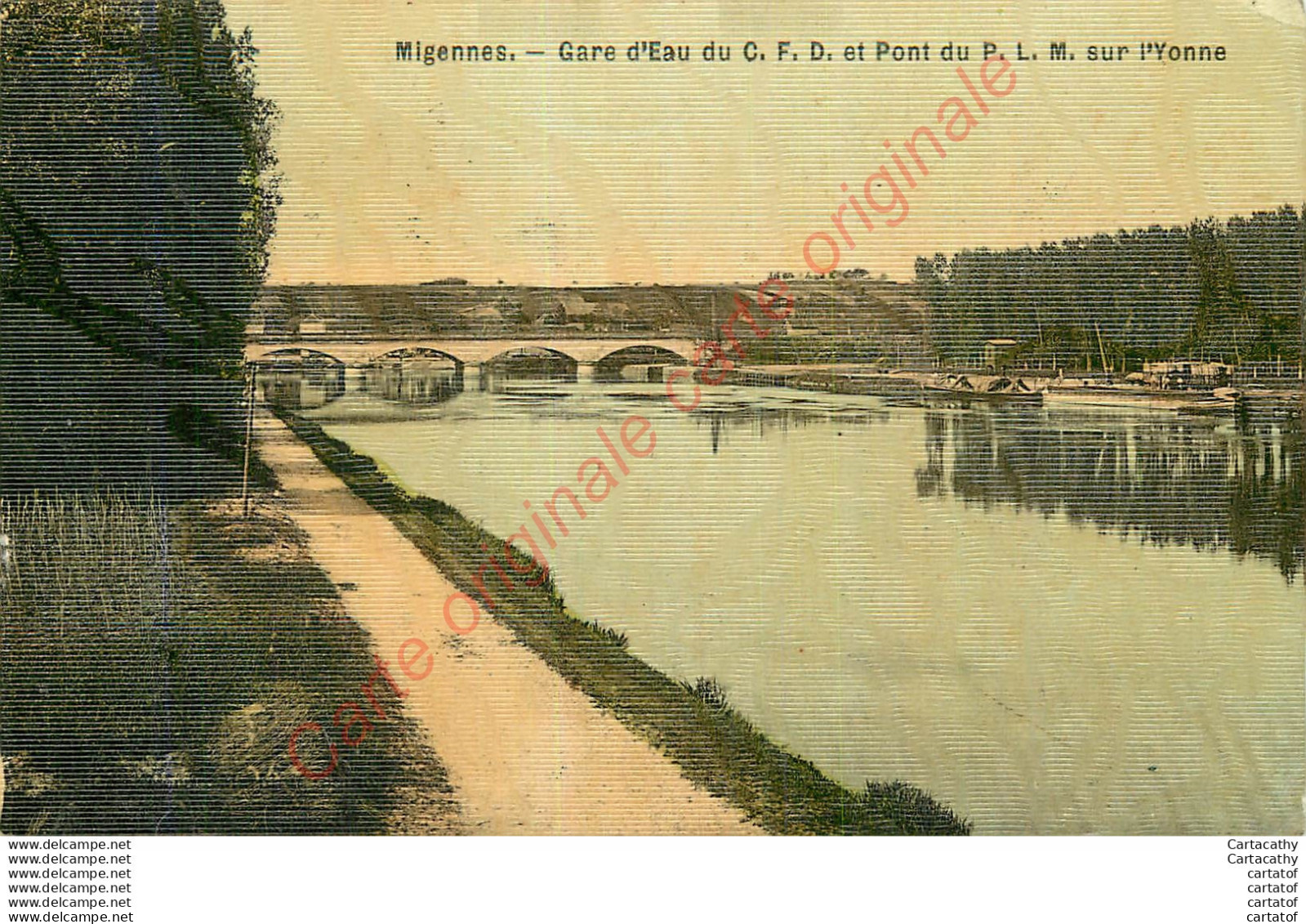 89.  MIGENNES .  Gare D'Eau Du C.F.D. Et Pont Du P.L.M. Sur L'Yonne . - Migennes