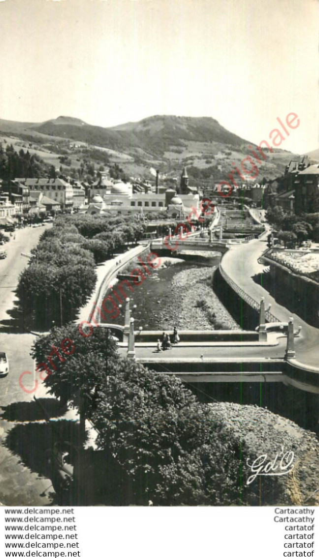 63.  LA BOURBOULE . Perspective Sur Les POnts De La Dordogne . - La Bourboule