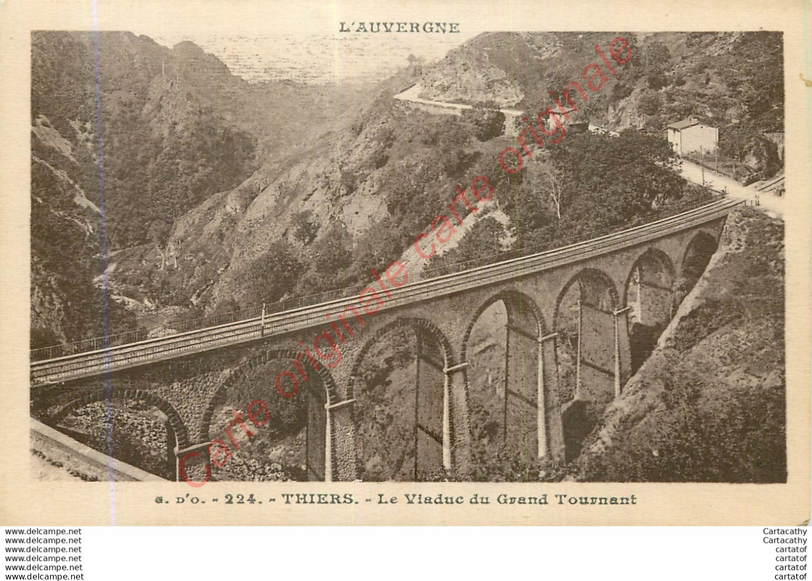 63.  THIERS .  Le Viaduc Du Grand Tournant . - Thiers