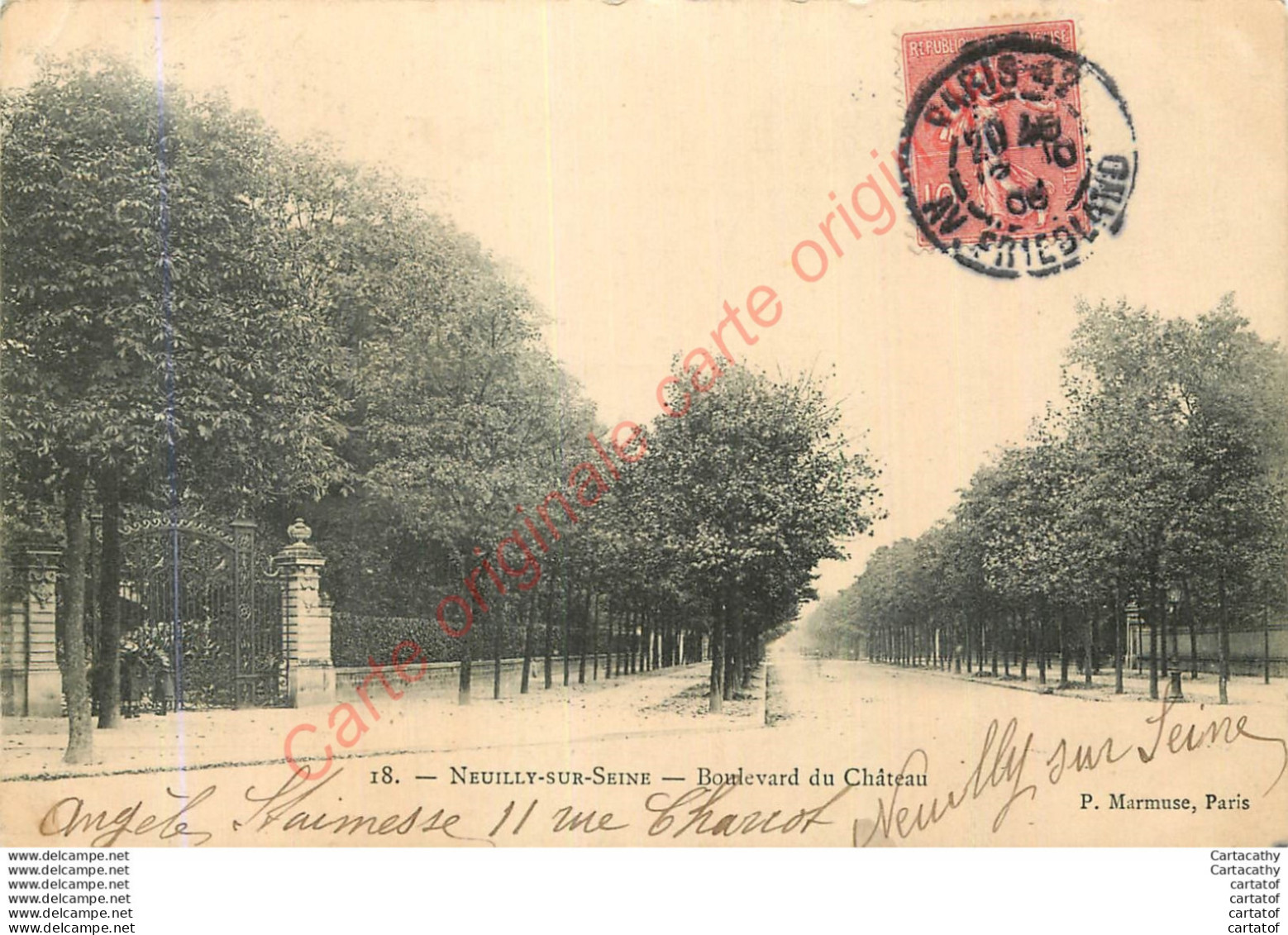 92.  NEUILLY SUR SEINE . Boulevard Du Château . - Neuilly Sur Seine