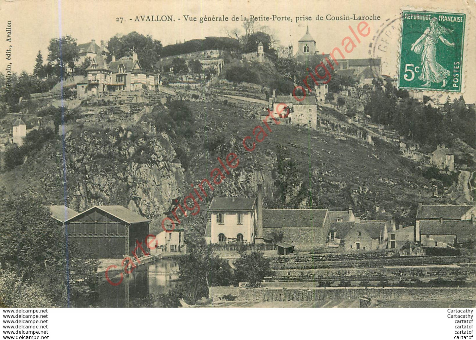 89.  AVALLON .  Vue Générale De La Petite-Porte Prise De Cousin-Laroche . - Avallon