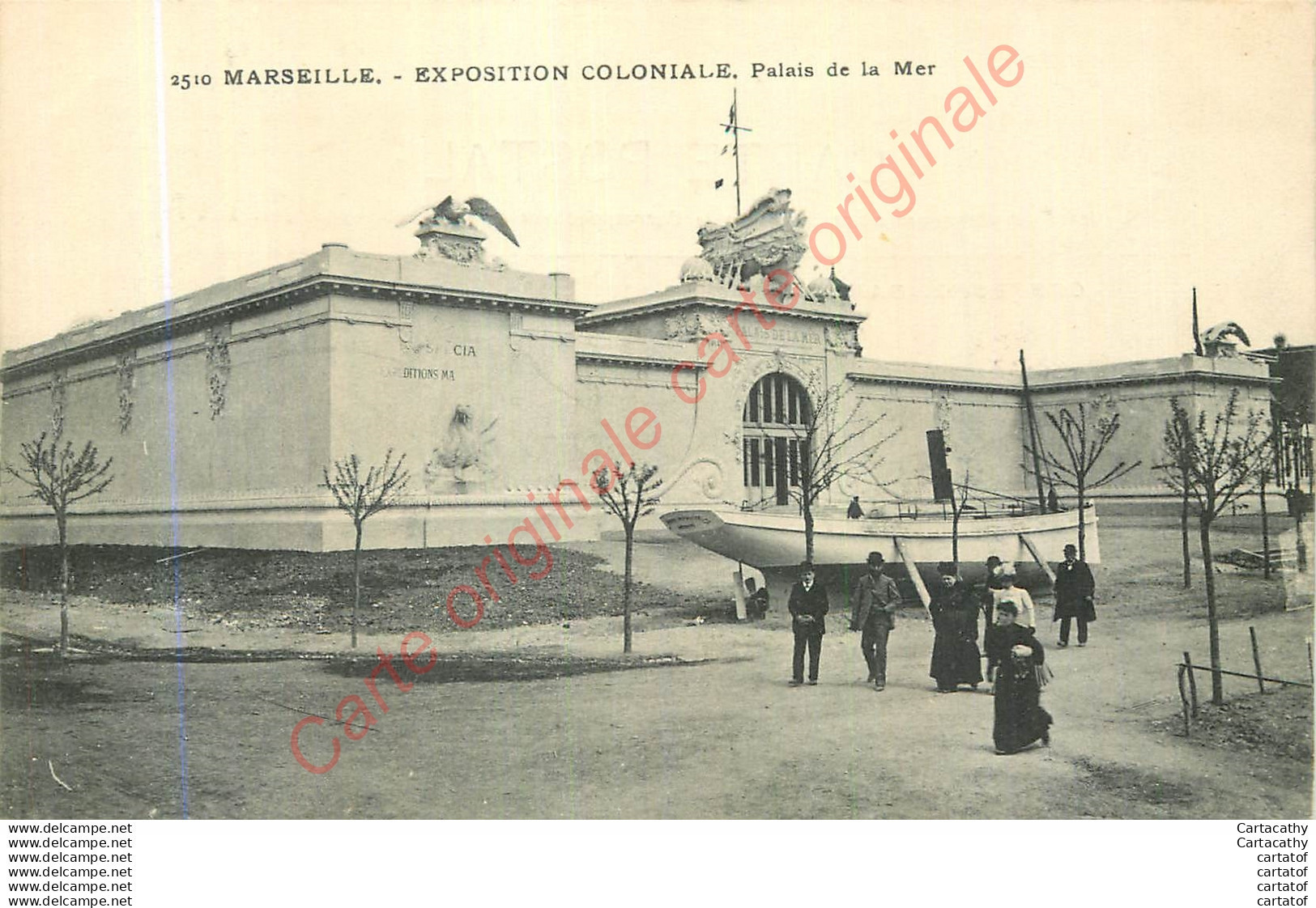 13.  MARSEILLE . Exposition Coloniale . Palais De La Mer . CPA Animée . - Ohne Zuordnung