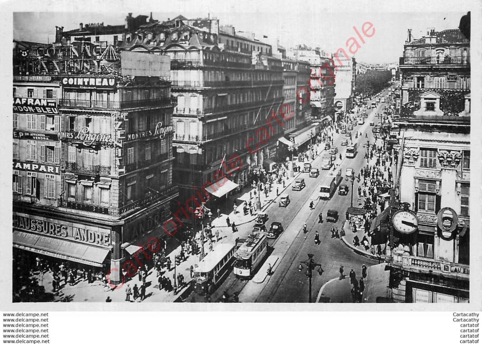 13.  MARSEILLE  .  La Canebière . Carrefour Cours Belsunce . - Canebière, Centre Ville