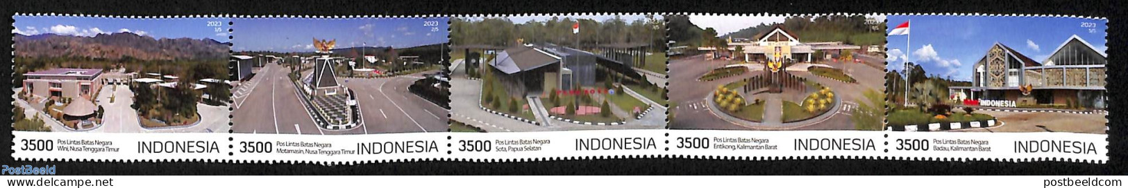 Indonesia 2023 Post Offices 5v [::::], Mint NH, Post - Poste