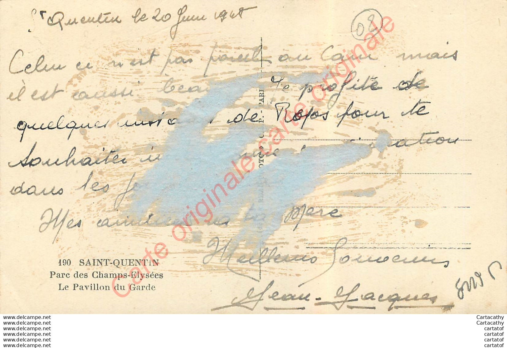 02.  SAINT QUENTIN .  Parc Des Champs Elysées . Le Pavillon De Garde . - Saint Quentin