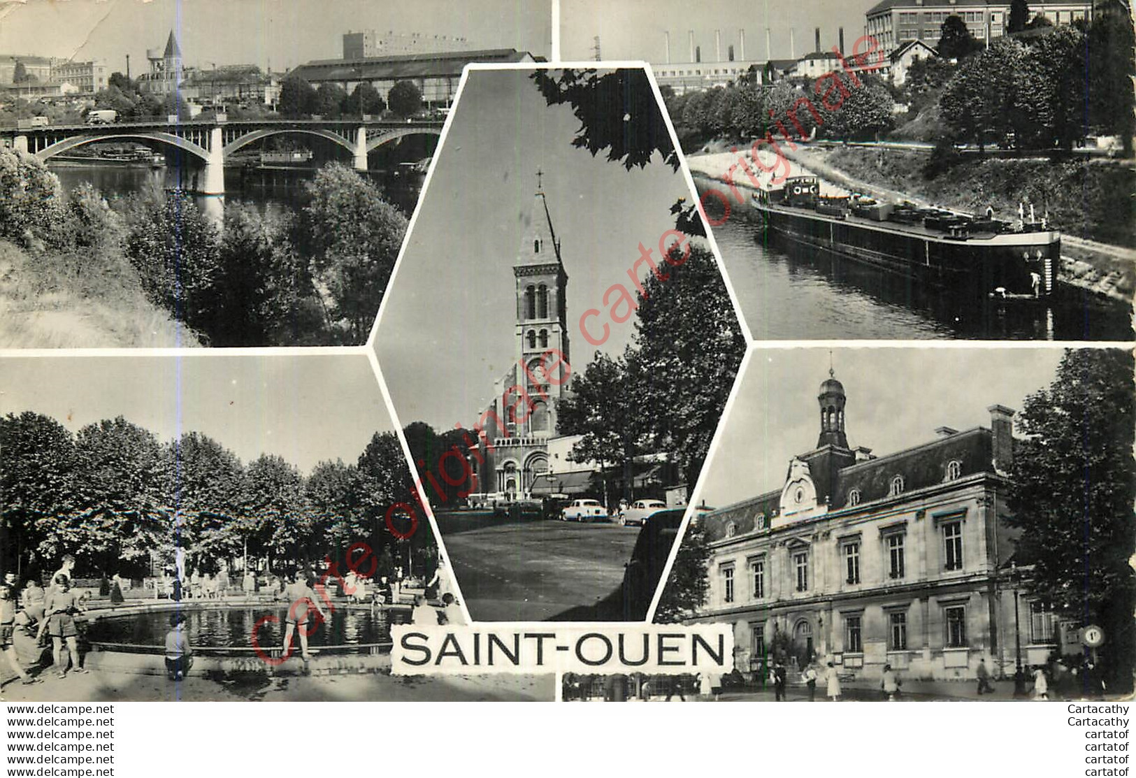 93.  SAINT OUEN .  CP Multivues . - Saint Ouen