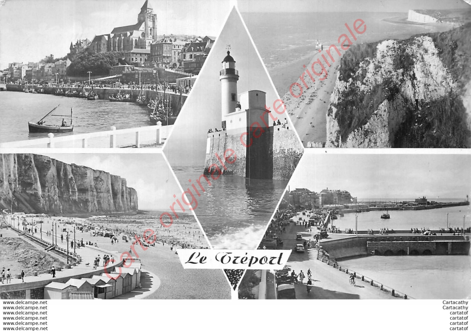 76.  LE TREPORT .  CP Multivues . - Le Treport